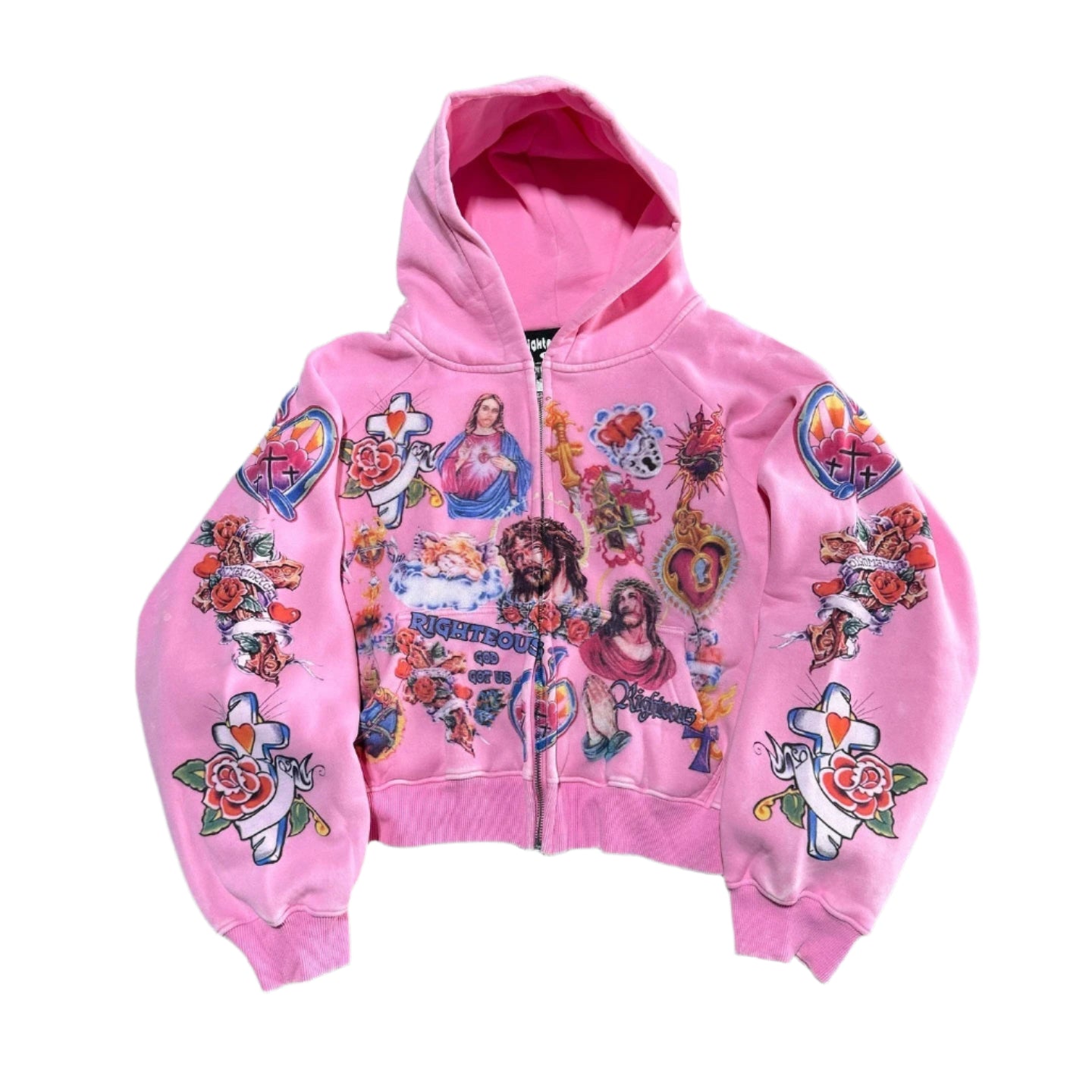 CHRISTWRLD™ Blossom Hearts Pink Hoodie