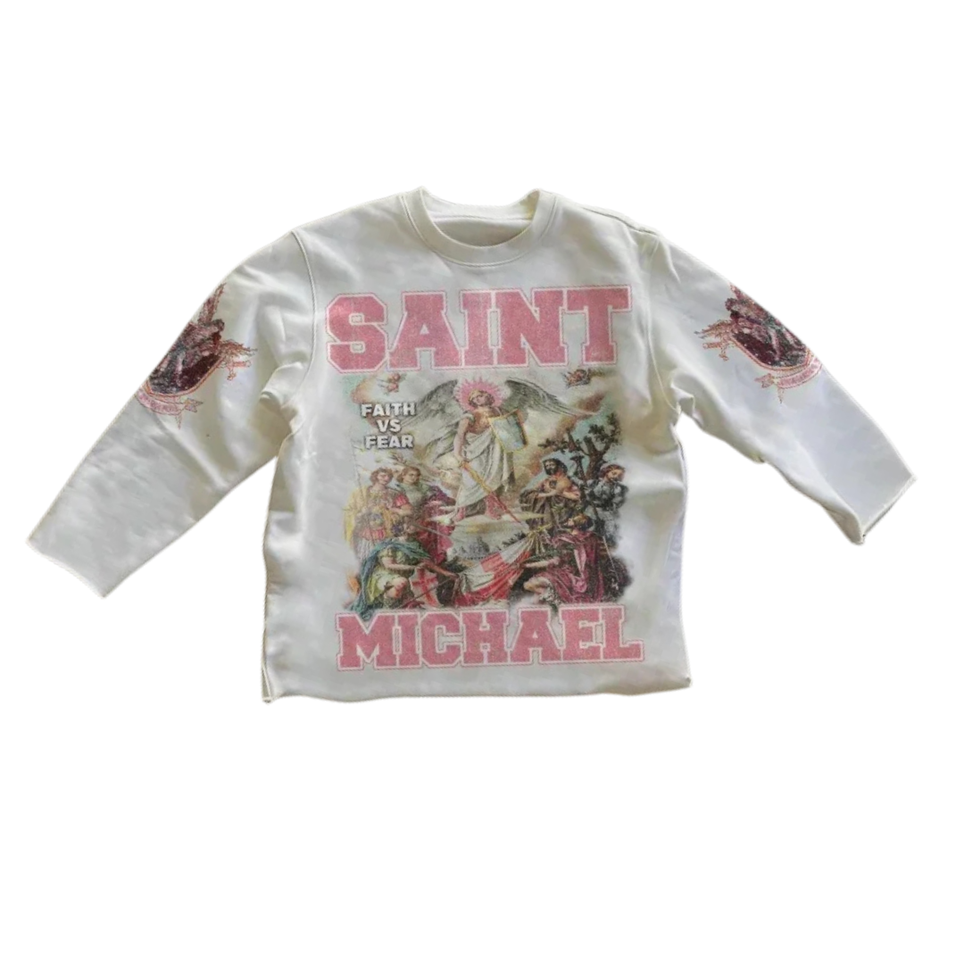 CHRISTWRLD™ Saint Michael White Sweater