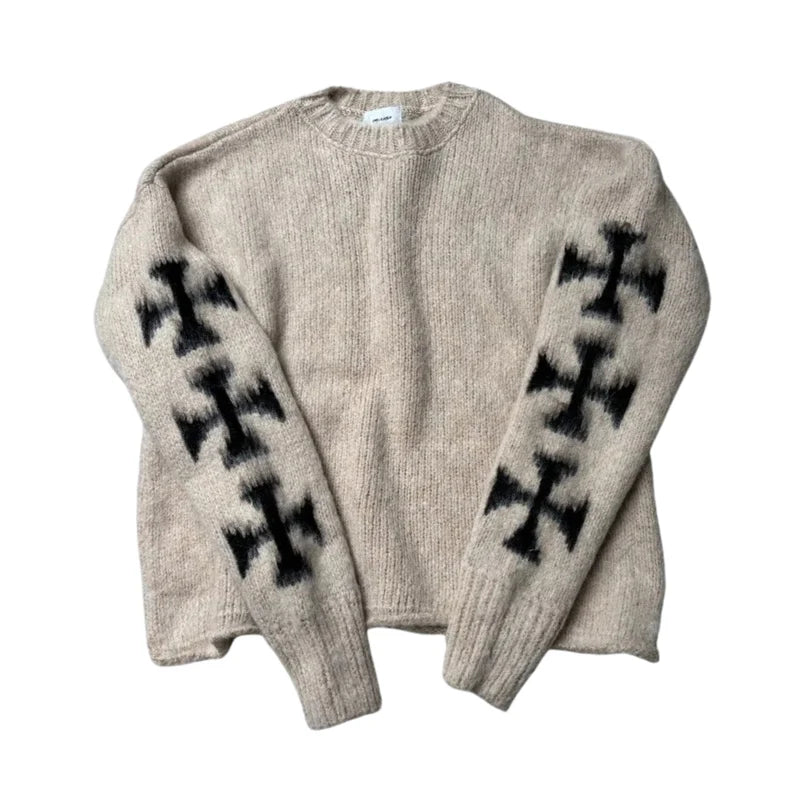CHRISTWRLD™ Crossed Arms Knitted Sweater