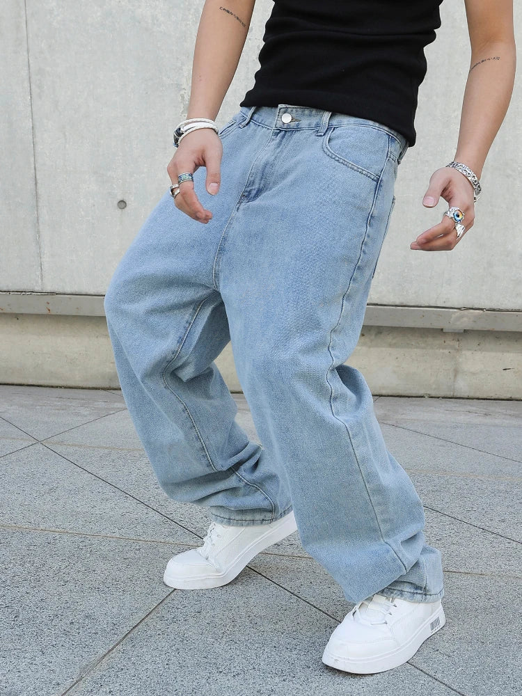 CHRISTWRLD™ Light Blue Baggy Jeans