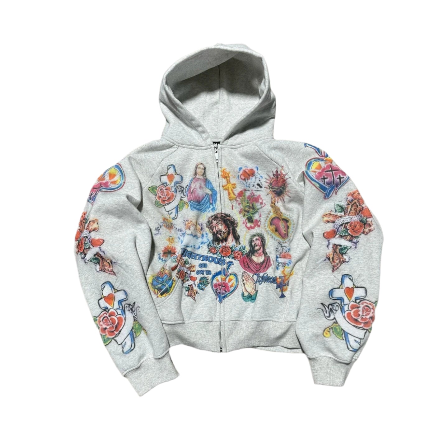 CHRISTWRLD™ Blossom Hearts White Hoodie