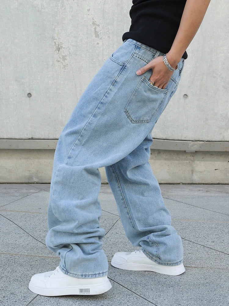CHRISTWRLD™ Light Blue Baggy Jeans